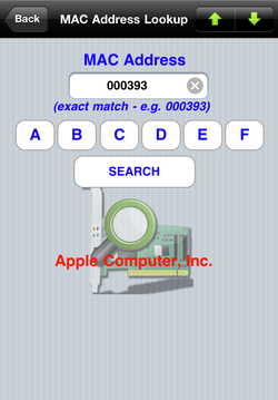find out whast a device is on network mac address